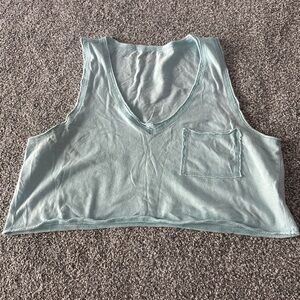 Aerie Sky Blue Tank Top with Pocket